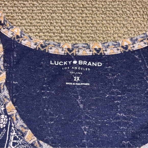 Lucky Brand Women’s 2X Blue and Orange Tops Lot of 2 - Picture 7 of 8